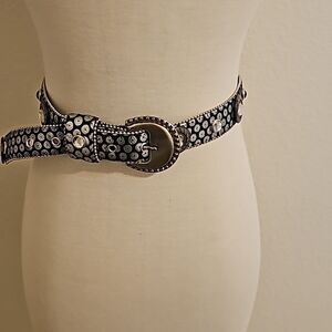 Embellish leather belt size small.